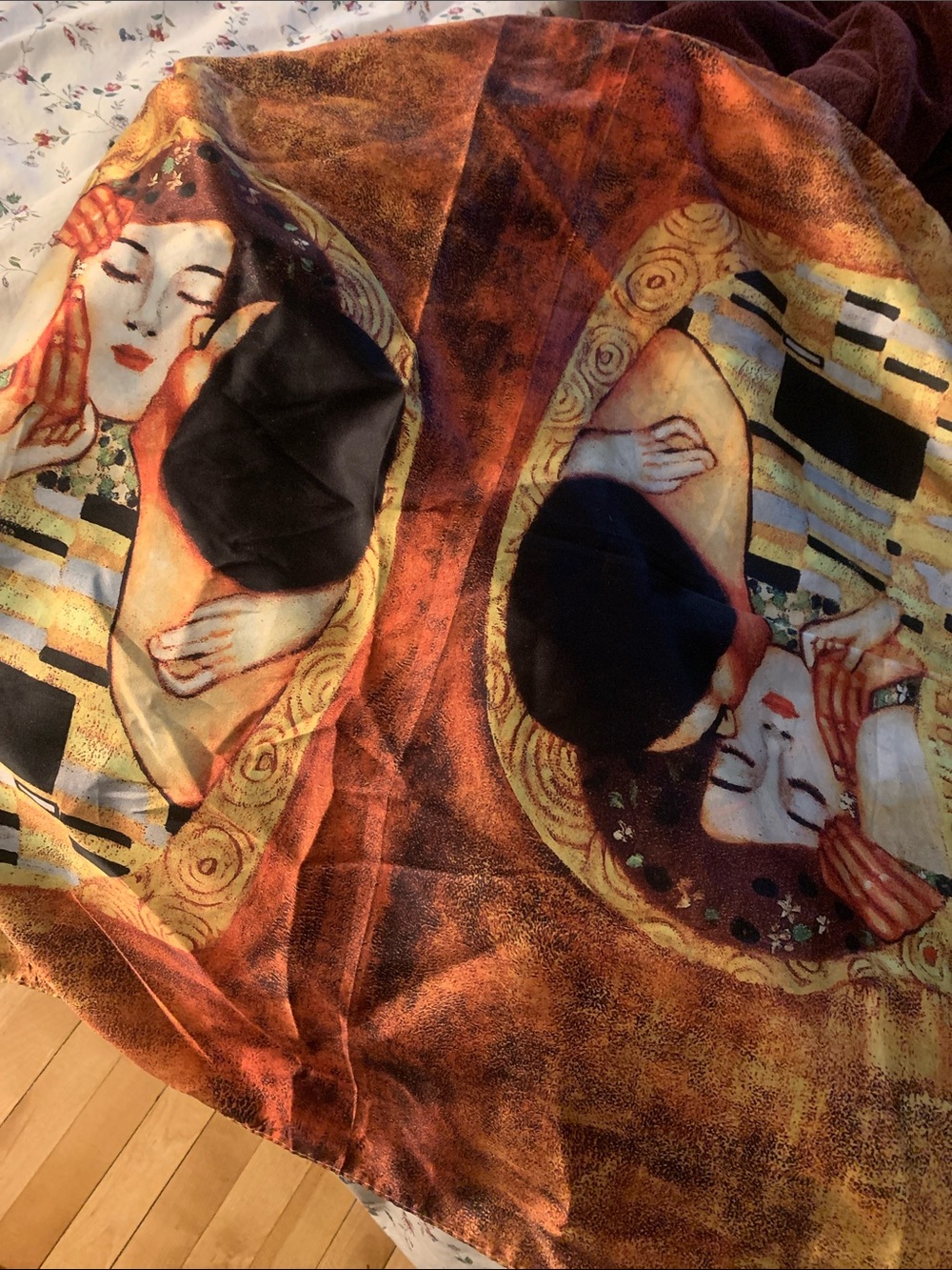 Silk long scarf. New